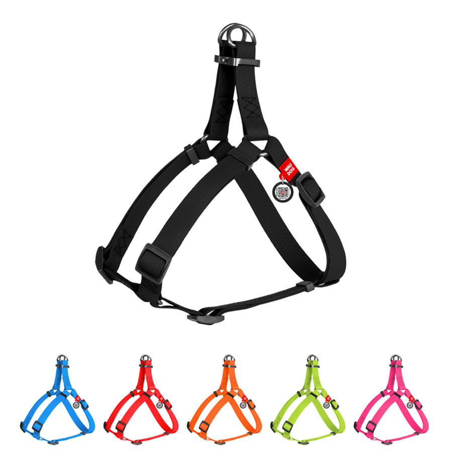 Шлея для собак водостійка WAUDOG Waterproof з QR-паспортом, металева пряжка-фастекс, Ш 25 мм, Д 60-90, фото 1