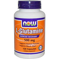 Глютамин NOW Foods L-Glutamine 500 mg 120 Caps OM, код: 7518424