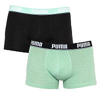 Трусы-боксеры Puma Basic Trunk L 2 пары black light green (521025001-005) EM, код: 2467461