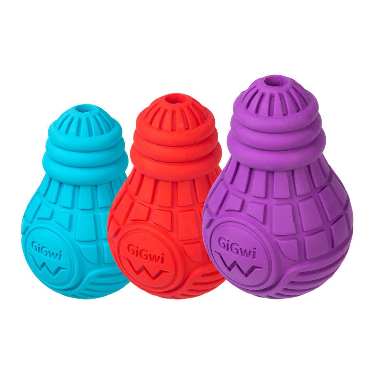 Іграшка для собак Лампочка гумова GiGwi Bulb Rubber, гума, S, блакитна, фото 1