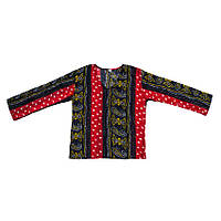 Блуза с длинным рукавом Karma Коттон с люрексом L Красно-черный фон (20211) PK, код: 6539717