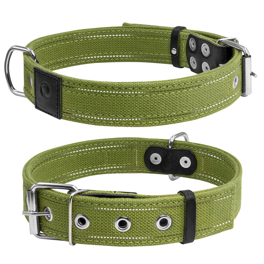 Нашийник х/б тасьма CoLLaR Брезент подвійний (ширина 35 мм, довжина 51-63см), фото 1