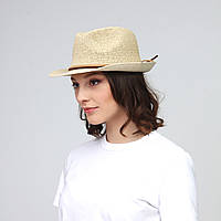 Шляпа LuckyLOOK трилби 376-862 One size Бежевый OM, код: 6885996