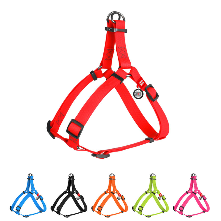 Шлея для собак водостійка WAUDOG Waterproof з QR-паспортом, металева пряжка-фастекс, Ш 20 мм, Д 50-80, фото 1