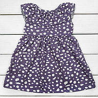 Платье Malena с воланом и завязкой на спине горошек 98 см фиолетовый (13105191678) FE, код: 8328992