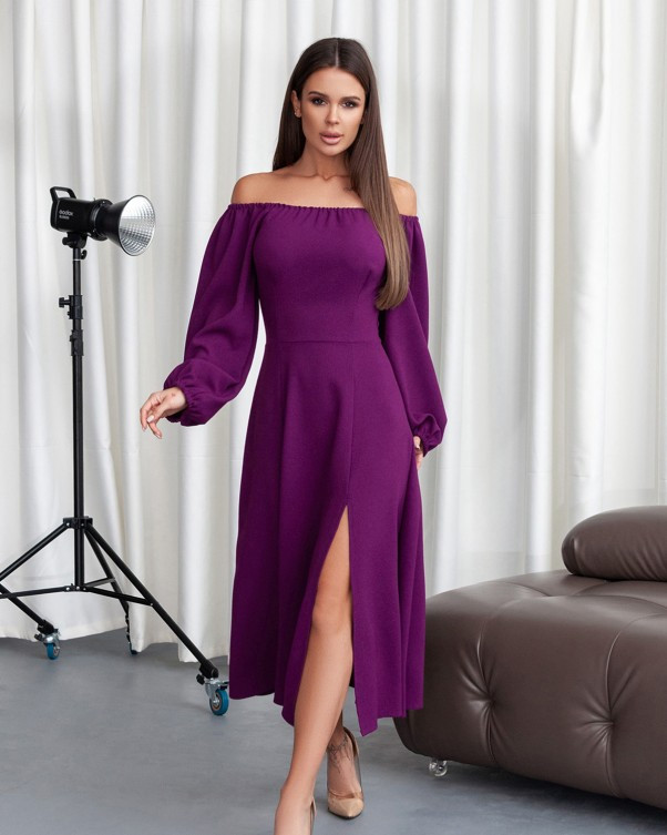 Плаття ISSA PLUS 14382 XXL фіолетовий