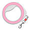Повідець-рулетка для собак WAUDOG R-leash, кругла, XS-M, до 40 кг, 2,9 м, світловідбивна стрічка рожевий, фото 2