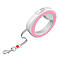 Повідець-рулетка для собак WAUDOG R-leash, кругла, XS-M, до 40 кг, 2,9 м, світловідбивна стрічка рожевий, фото 4