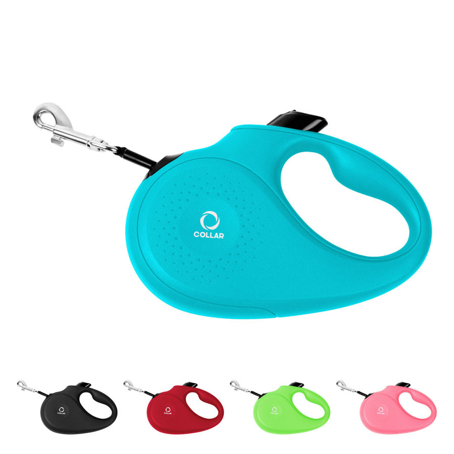 Повідець-рулетка CoLLaR для собак, розмір M, 25 кг, 5 м, стрічка блакитний, фото 1