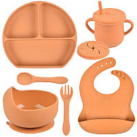 Набор силиконовой посуды 2Life Y25 6 предметов Оранжевый (v-11002) GR, код: 8216350