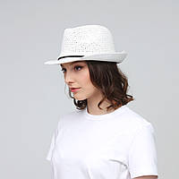 Шляпа унисекс трилби LuckyLOOK 376-886 One size Белый SX, код: 7339300