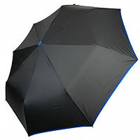 Зонт женский автомат Susino 16301AC 8 спиц 3 сложения Черный с синей каймой EM, код: 8060035