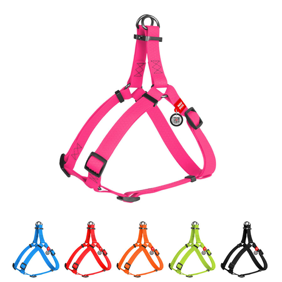 Шлея для собак водостійка WAUDOG Waterproof з QR-паспортом, металева пряжка-фастекс, Ш 20 мм, Д 50-80, фото 1