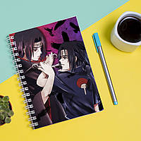 Скетчбук Sketchbook блокнот для рисования с принтом Naruto Наруто Итачи Саске А3 Кавун 48 EM, код: 8301567