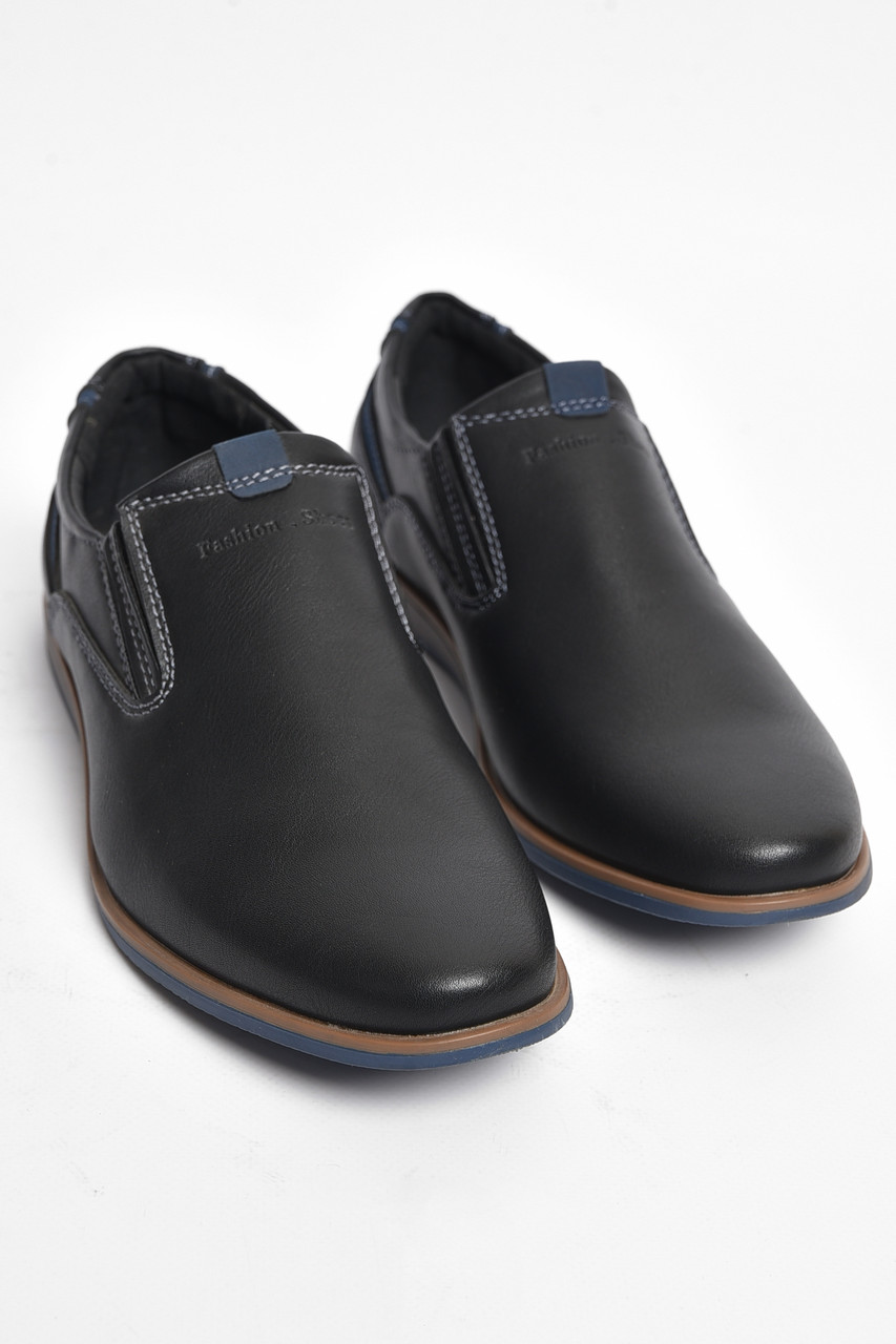 Туфлі підліткові для хлопчика чорного кольору р.27 175921T Безкоштовна доставка, фото 1