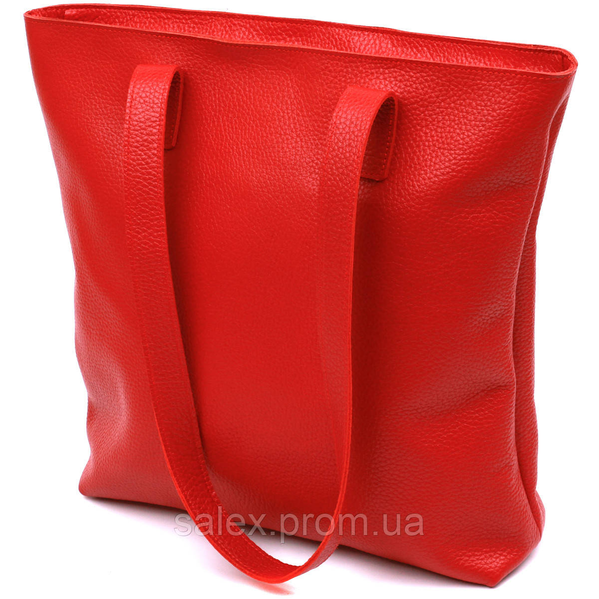 Шкіряна містка жіноча сумка Shvigel 16355 Червоний SX, код: 7487420