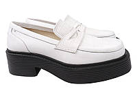 Туфлі жіночі з натуральної шкіри на платформі колір Білий Grossi 228-21DTC 39 EM, код: 7366834