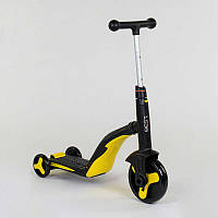 Самокат детский 3в1 Best Scooter с PU колёсами (свет+музыка) - Yellow (80453) PK, код: 6959186