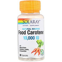 Витамин A Solaray Food Carotene, Natural Source, 10.000 IU 30 Caps SOR-04113 SN, код: 7519059