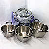 Набір каструль преміум 6 предметов LB-1891, Комплект металевих каструль, Набір посуду каструлі JS-34, фото 7