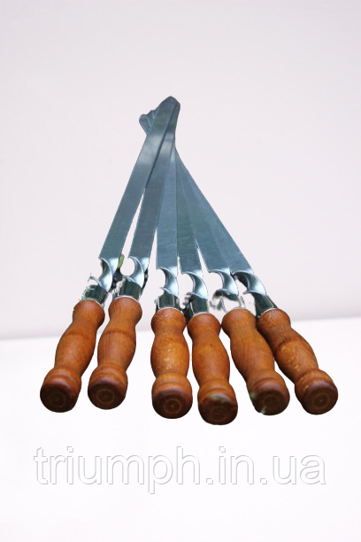 Шампур для люля кебаб з дерев’яною ручкою розміром 720*20*2,5