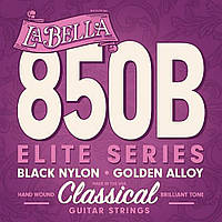 Струны для классической гитары La Bella 850-B Elite Black Nylon Golden Alloy Medium SX, код: 6555751