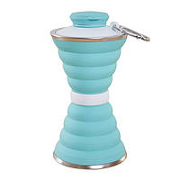 Складана силіконова пляшка RIAS Folding Travel Water Cup 0.5L Blue (3_03052) OM, код: 8152944