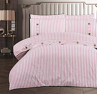 Комплект постельного белья Renovation of home Miray 200х220 см Белый розовый ES, код: 8139684