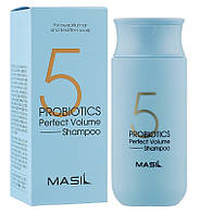 Шампунь с пробиотиками для идеального объема волос 5 Probiotics Perfect Volume Shampoo Masil OM, код: 8145686