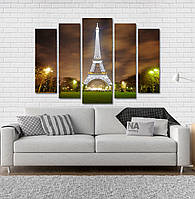 Модульна картина Poster-land Париж Вежа Art-103_5 SX, код: 6502387