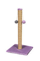 Когтеточка (дряпка) Мур-Мяу Столбик-2 в джутовой веревке Сиреневая CP, код: 5866097