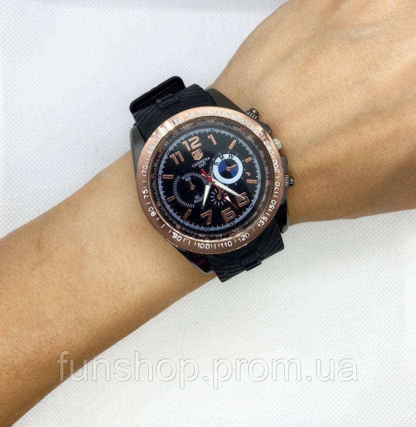 Годинник чоловічий наручний Carrera GMT BMW Clockhouse Чорний з бронзою (IBW878B) FS, код: 8153570