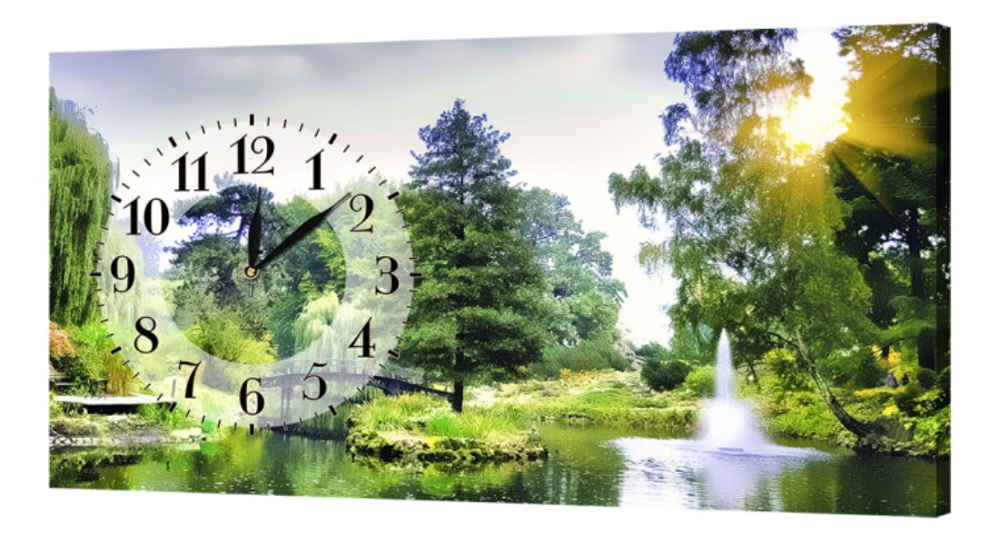 Настінний годинник ProfART на полотні 30 x 53 см Природа (P-823_S) SC, код: 1225786