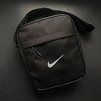 Мужская черная сумка через плечо, барсетка Nike, найк.