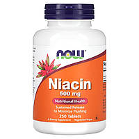 Ниацин (Витамин В3) Now Foods 500 мг 250 таблеток ML, код: 7701516