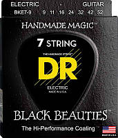 Струны для электрогитары DR BKE7-9 Black Beauties Light K3 Coated Electric Guitar 7 Strings 9 TH, код: 6555810