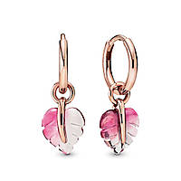 Серебряные серьги Pandora Розовые листья 288317PMU OS, код: 7360973
