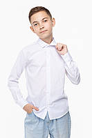 Рубашка однотонная для мальчика Pitiki 1226 146 см Белый (2000989800040) FG, код: 8126633