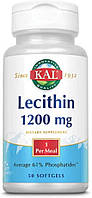 Лецитин KAL 1200 мг 50 гелевых капсул SN, код: 7701688