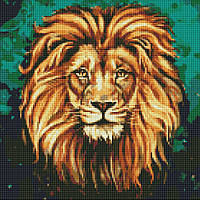 Алмазная мозаика Роскошный лев Идейка AMO7505 40х40 см ES, код: 8029702