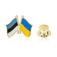 Значок BROCHE Флаг Эстония-Украина разноцветный BRGV112807 OM, код: 7622213