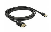 Кабель монітора-сигнальний Delock DisplayPort-mini M M 2.0m v1.4 8K60Hz 19p D4.5mm Gold Cu ч SN, код: 7455581