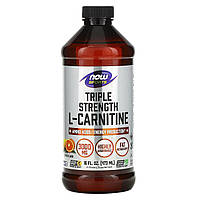 L-карнитин Now Foods Sports тройная сила жидкий вкус цитруса 3000 мг 473 мл ES, код: 7701178