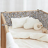 Бортики на ліжечко Cosas LEOPARD Ранфорс 30х180 см Бежевий SC, код: 8248848, фото 2