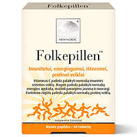 Экстракты для повышения иммунитета New Nordic Folkepillen 60 Tabs SX, код: 8450876