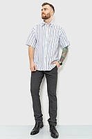Рубашка мужская в полоску бело-черный 167R963 Ager L TP, код: 8230082