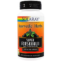 Форсколин Super Forskohlii Solaray Ayurvedic Herbs 400 мг 60 капсул EM, код: 7583075
