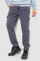 Спортивні штани чоловічі карго на флісі темно-сірий 241R0651 Ager M SC, код: 8385253