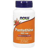 Пантотеновая кислота NOW Foods Pantethine 300 mg 60 Softgels FS, код: 7518514