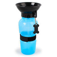 Портативная поилка с чашей для собак SUNROZ Dog Bottle 500 мл Синий (SUN0856) OM, код: 1285910